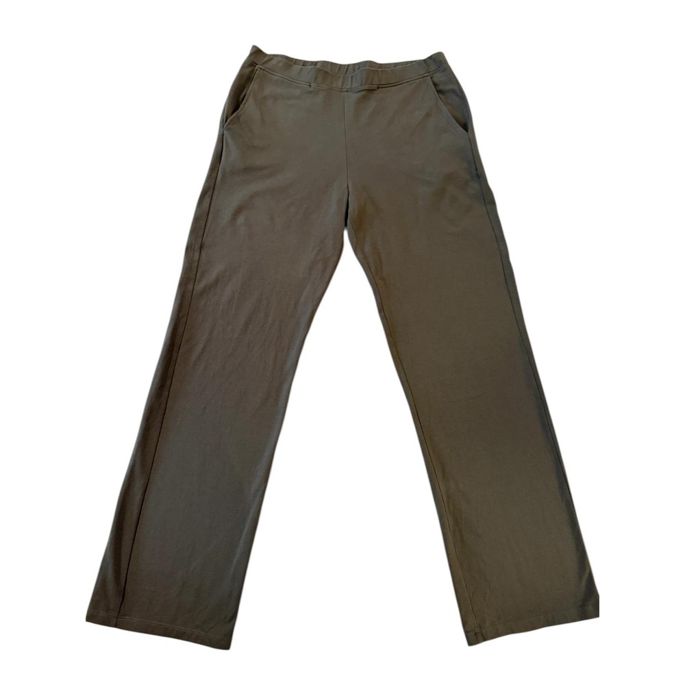 Saint + Sofia‎ Apartment Pant Olive Green Organic Cotton Size US 10 UK 14 EU L